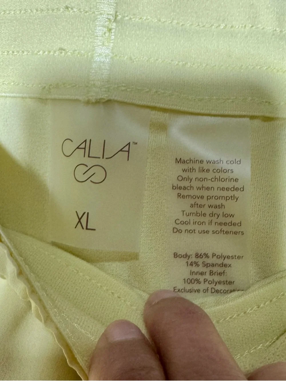 Calia Womens Size XL
Step Up Inner Brief High-Rise 3" Inseam Shorts Yellow/Green - Picture 3 of 8